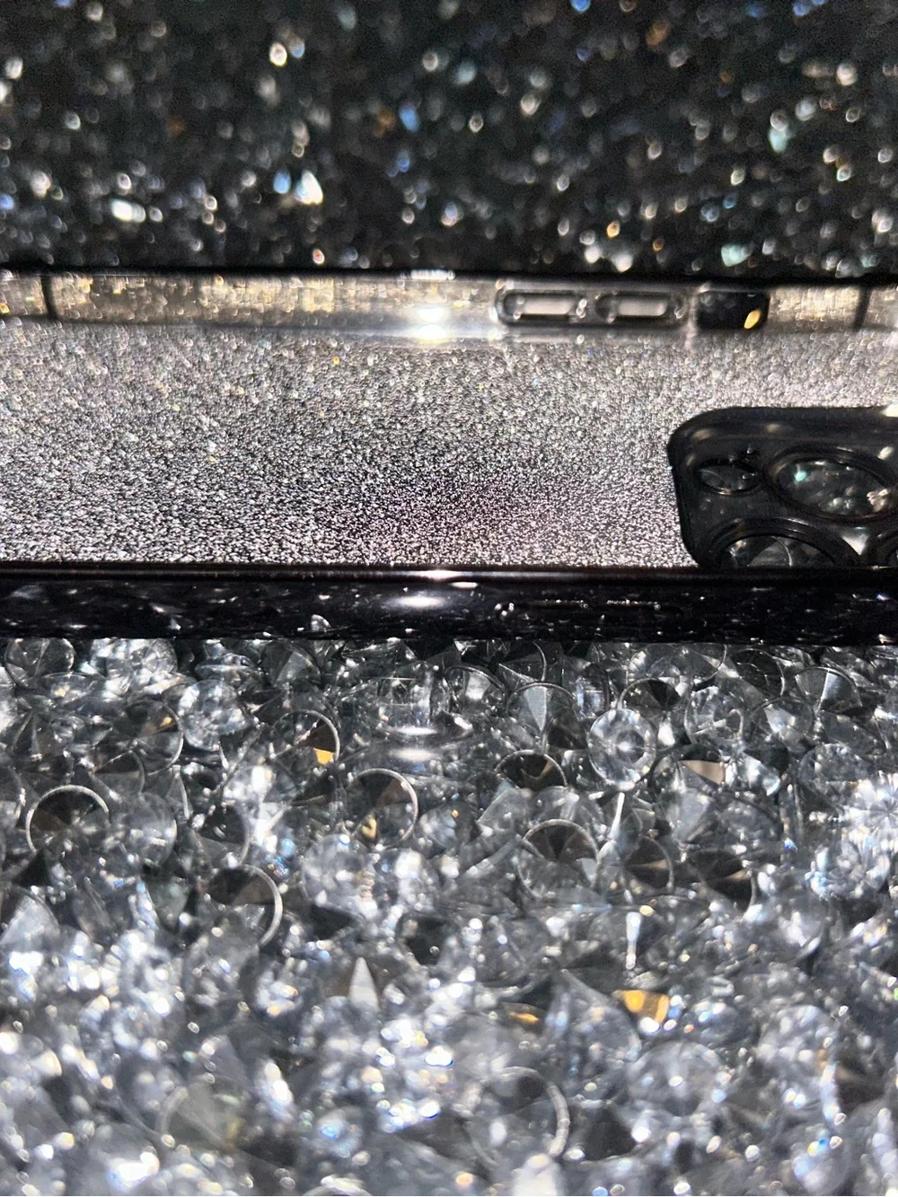 iPhone 15 pro Clear Glitter MagSafe Compatible Phone Case with Camera Ring